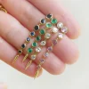 Emerald Fringe Earrings