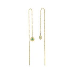 Emerald Nesting Gem Drop Earrings