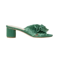 Emilia Pleated Bow Heel in Sage