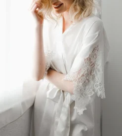 Emily White Cotton Robe