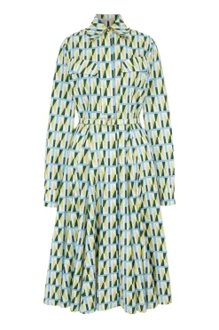 Emmalyna Dress in Geometric Cotton