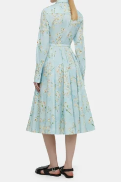 Emmalyna Dress with Little Lillie's on Blue Cotton