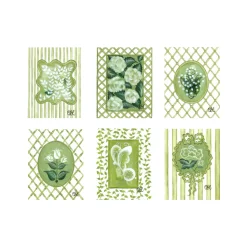 En Vert Botanical Prints, Set of 6