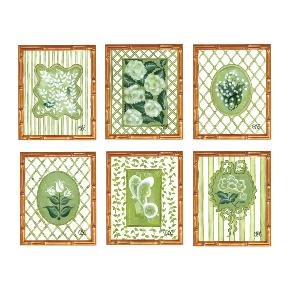 En Vert Botanical Prints, Set of 6