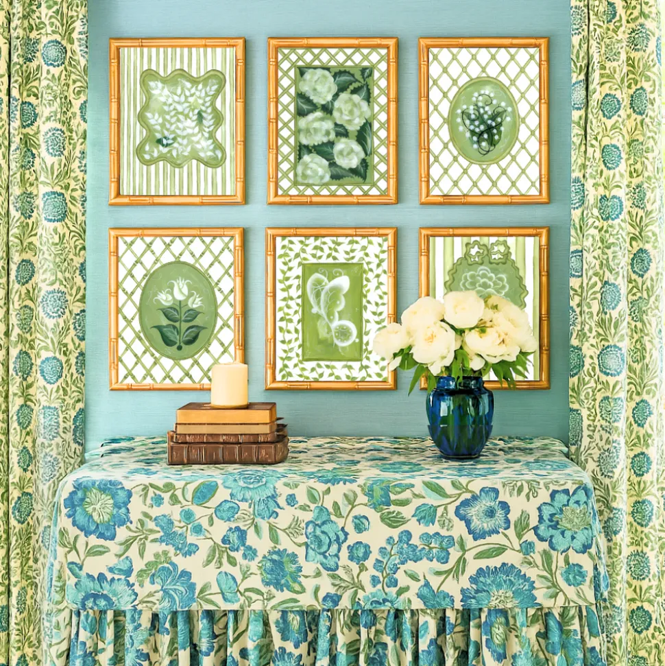 En Vert Botanical Prints, Set of 6