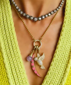 Enamel Crescent Charm