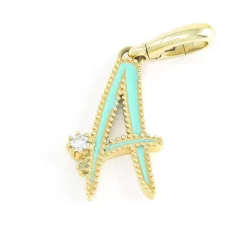 Enamel Initial Charm