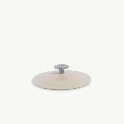 Enameled Cast Iron Saucepan in White