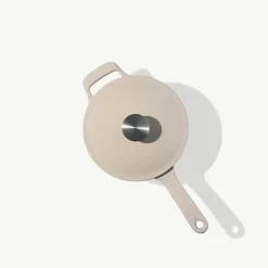 Enameled Cast Iron Saucepan in White