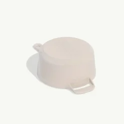 Enameled Cast Iron Saucepan in White