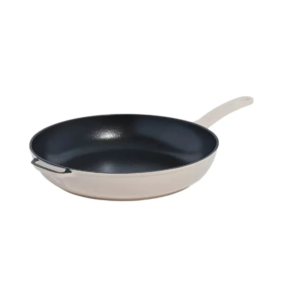 Enameled Cast Iron Skillet in Antique White
