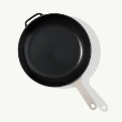 Enameled Cast Iron Skillet in Antique White