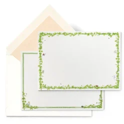 Enchanted Garden Stationery Cards, Personalized Set of 50
