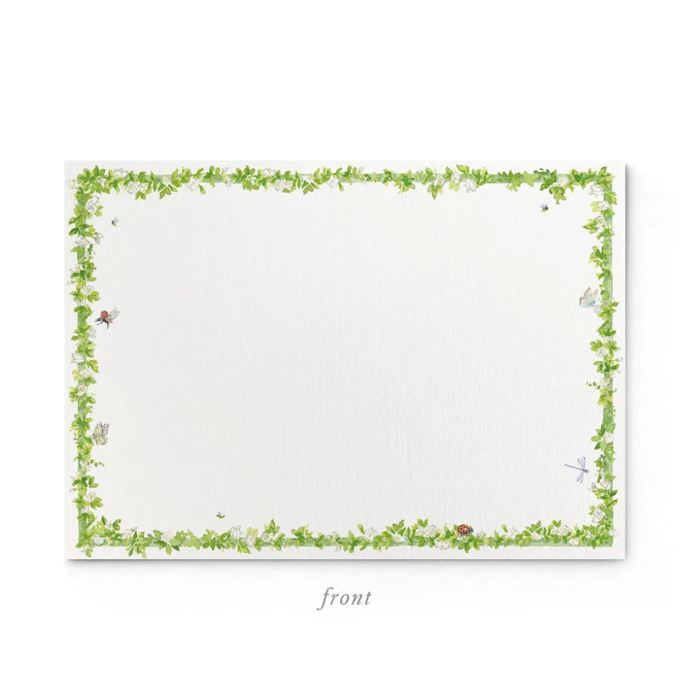 Enchanted Garden Stationery Cards, Personalized Set of 50