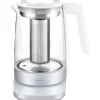 Enfinigy Glass Kettle, Tea Kettle, Silver