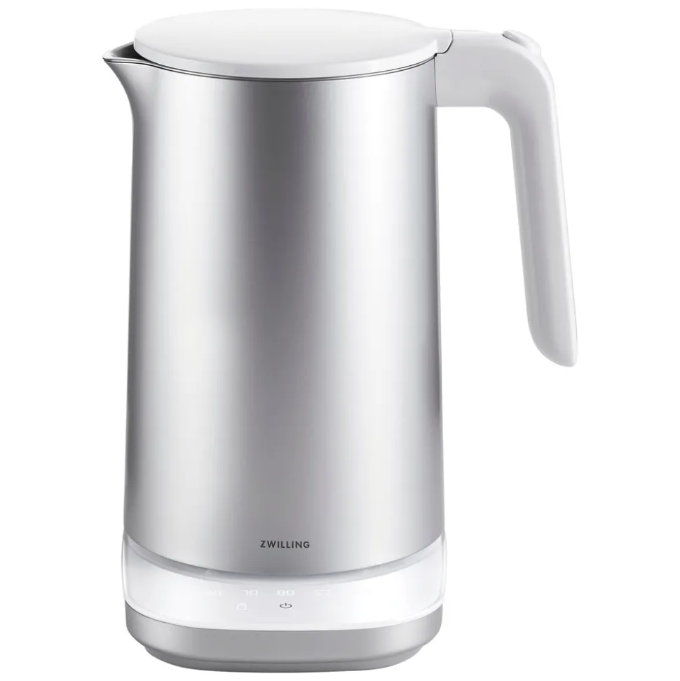 Enfinigy 1.5-Liter Cool Touch Stainless Steel Electric Kettle Pro, Tea Kettle, Silver