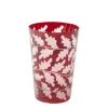 Engraved Oak Leaf Water Tumbler in Burgundy