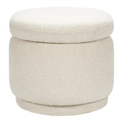 Enoki Storage Ottoman in Boucle in Ivory Boucle