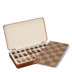 Enzo Travel Chess Set in Chestnut