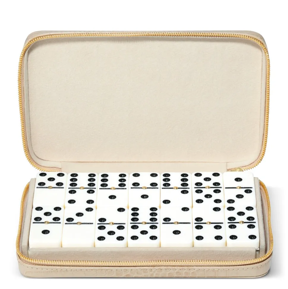 Enzo Travel Domino Set in Fawn