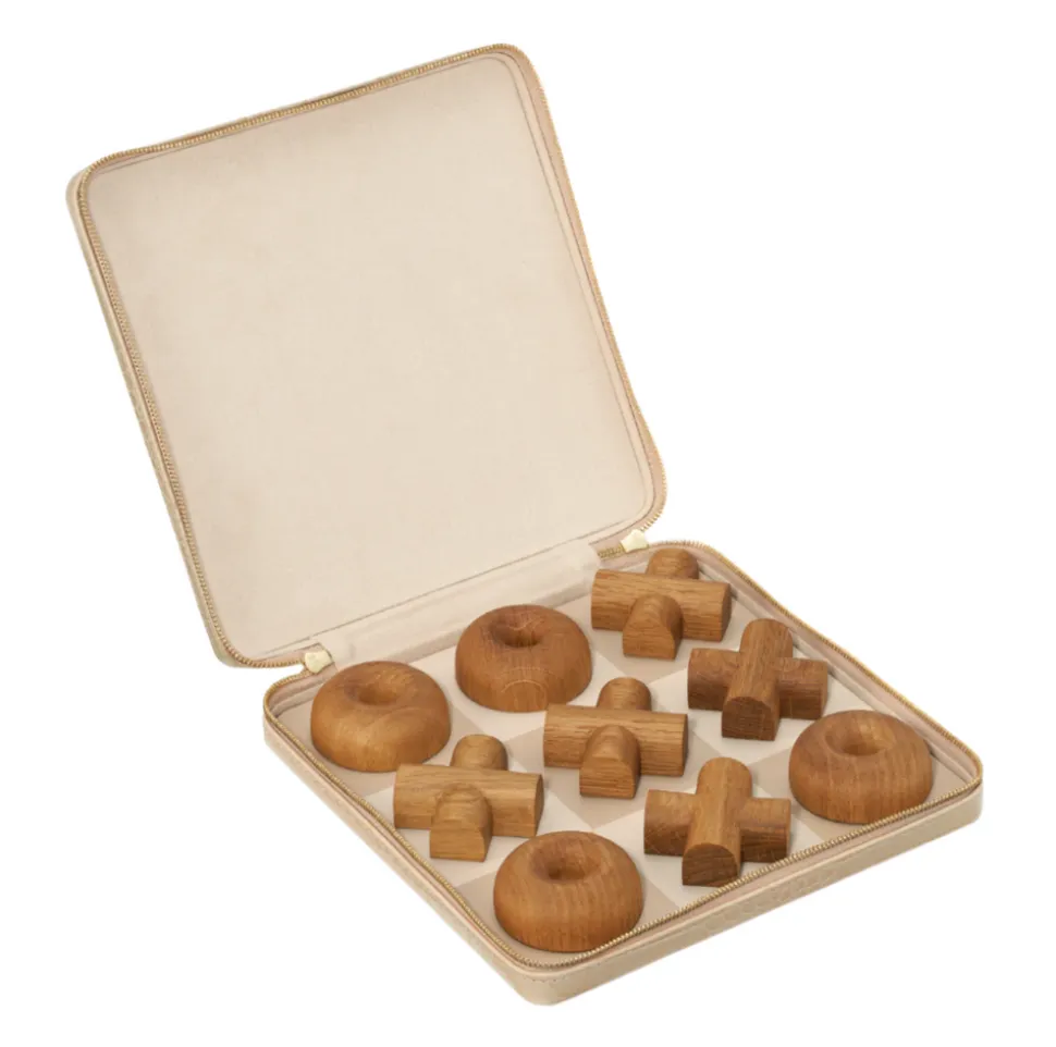 Enzo Travel Tic Tac Toe Set in Fawn