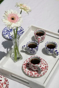 Espresso Cup with Saucer in Vinto Tinto