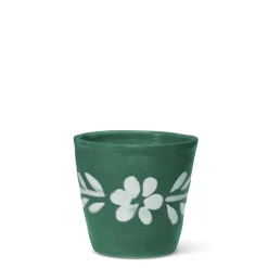 Espresso Cup With White Floral Trim in Cypress