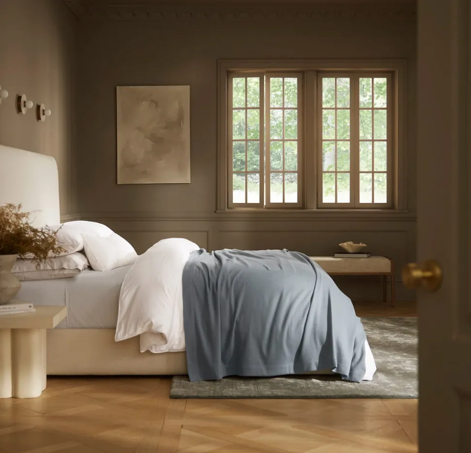 Essential Bed Blanket in Bluestone