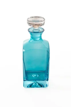 Estelle Colored Decanter in Ocean Blue
