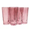 Estelle Colored Sunday High Balls, Set of 6 in Rose