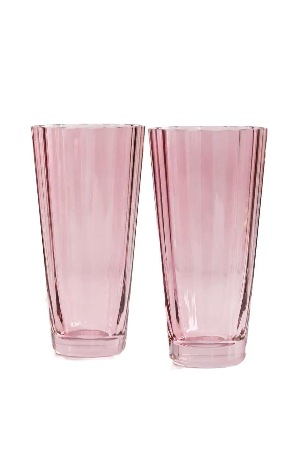 Estelle Colored Sunday High Balls, Set of 2 in Rose