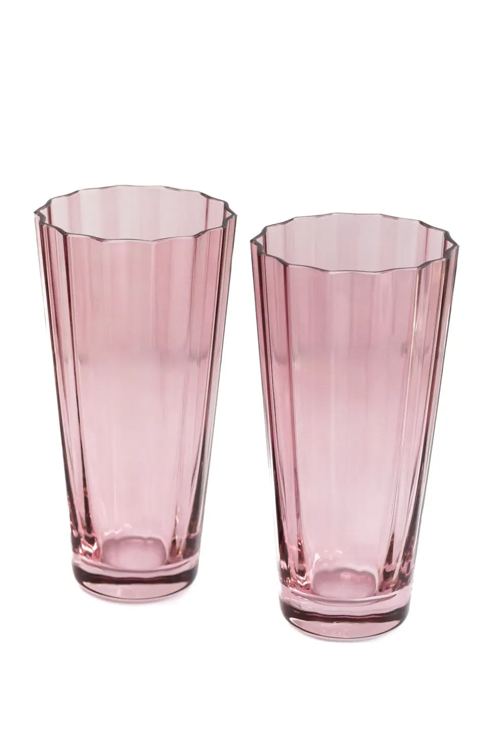 Estelle Colored Sunday High Balls, Set of 2 in Rose