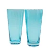 Estelle Colored Sunday High Balls, Set of 2 in Ocean Blue
