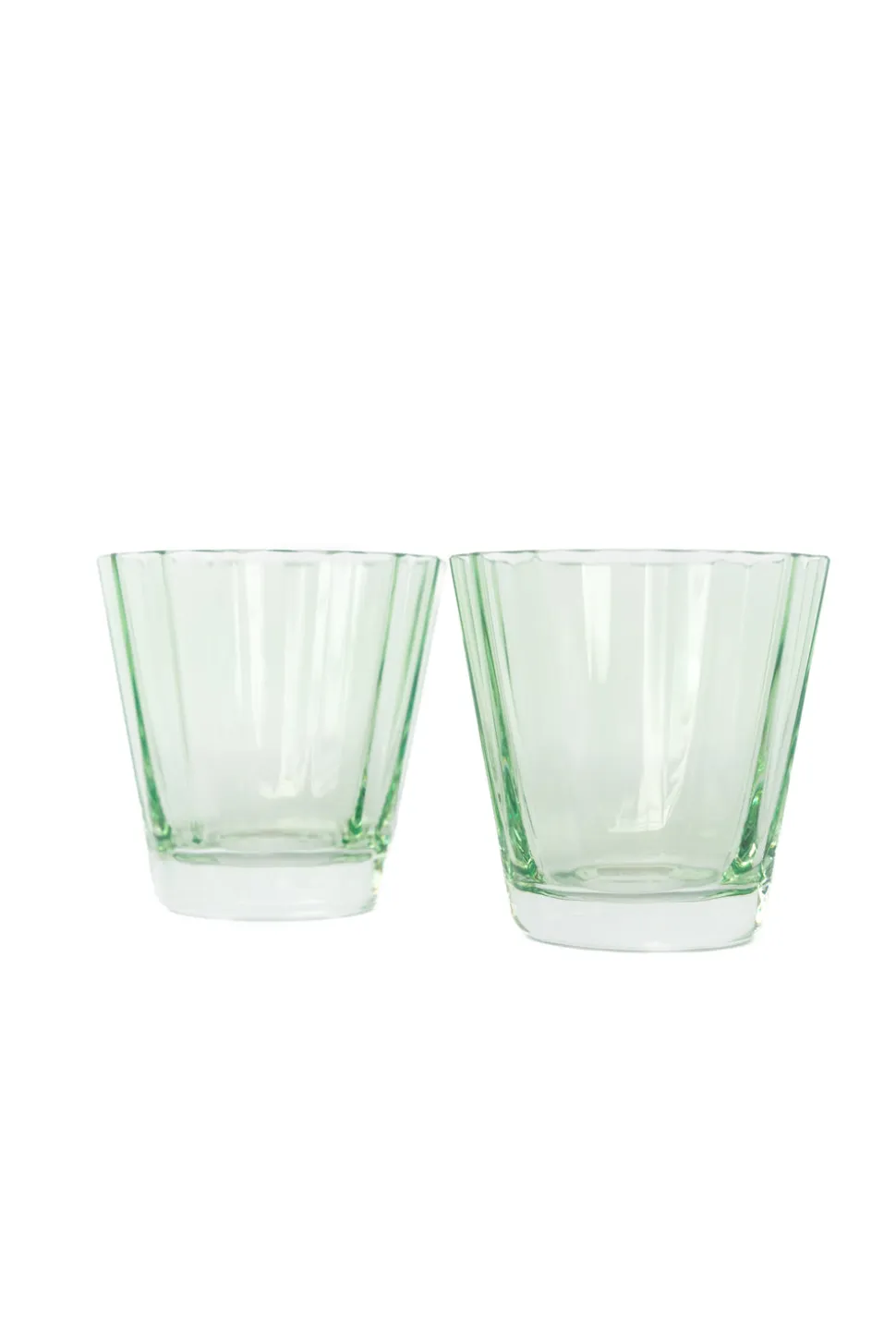 Estelle Colored Sunday Low Balls, Set of 2 in Mint Green