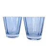 Estelle Colored Sunday Low Balls, Set of 2 in Cobalt Blue
