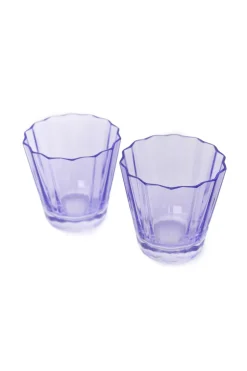 Estelle Colored Sunday Low Balls, Set of 2 in Lavender