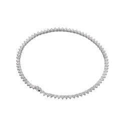 Eternity Heart Necklace in White Gold