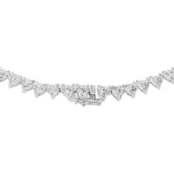 Eternity Heart Necklace in White Gold