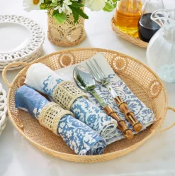 Eva Raffia Napkin Rings, Set of 4