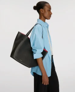 Everyday Soft Tote in Black & Flamma