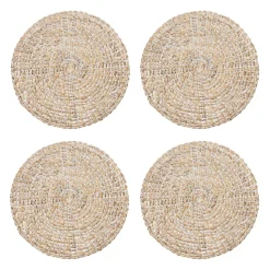 Everyday White Wash Round Placemat, Set of 4