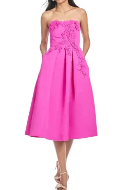 Evie Dress in Cerise