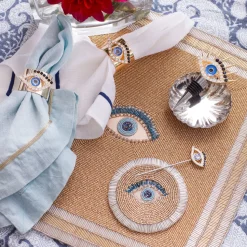Evil Eye Napkin Rings, Set of Two
