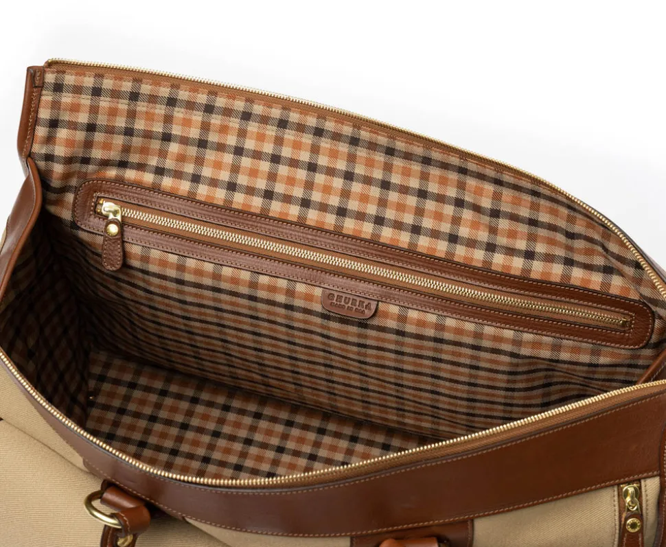 Express No. 2 Duffel Bag in Khaki Twill and Vintage Chestnut