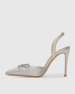 Extra 100 in White Satin Embellished