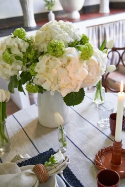 Eze 60x90 Tablecloth in Ivory & Blue