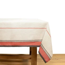 Eze 60x60 Tablecloth in Ivory & Red