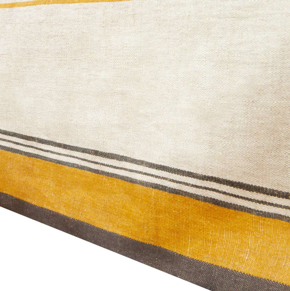 Eze 60x60 Tablecloth in Ivory & Mustard