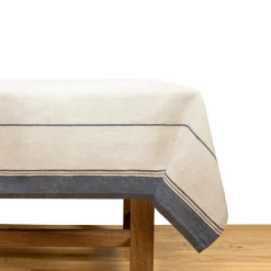 Eze 60x60 Tablecloth in Ivory & Blue