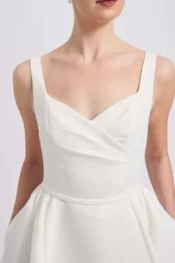 Faille Side Gather Dress